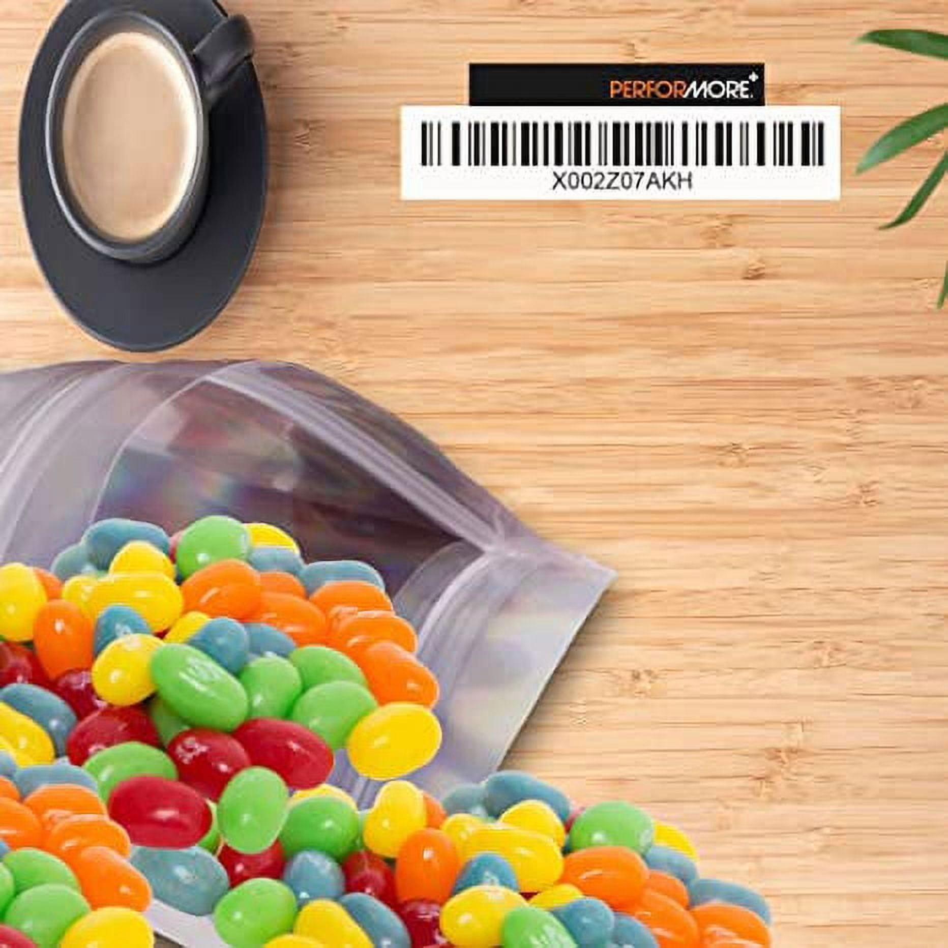 100 Pack of Holographic Resealable Food Bags, 7 x 10 Resealable Smell Proof Mylar Bags, Clear Front Window with Aluminum Foil Back, Waterproof Pouch Ziplock Bags for Food Storage and Packaging