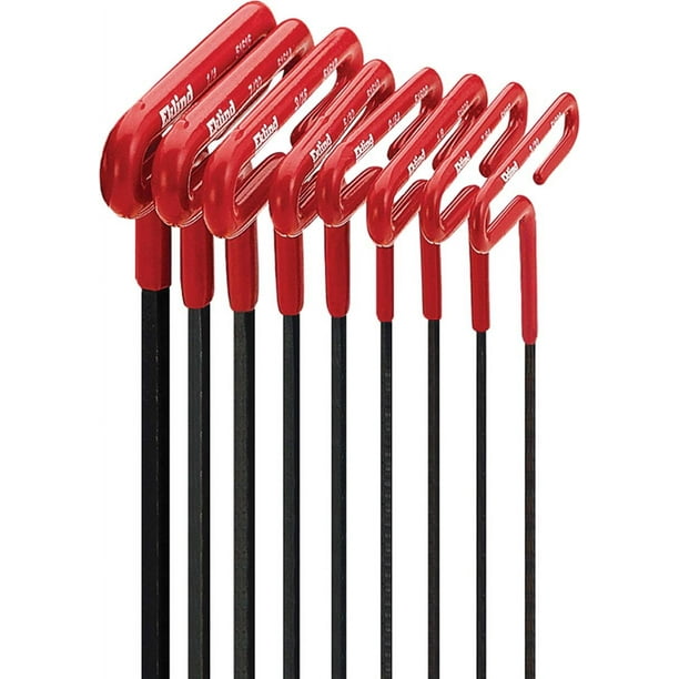 Juego de llaves Allen hexagonales con llave en T EKLIND 53168, 8 piezas SAE 3/32-1/4