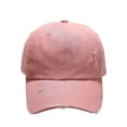 thumbnail image 2 of Pink Distressed Dad Golf Hat for Men Women Womens Baseball Hat Polyester Adjustable Vintage Washed Cotton Low Profile Dad Hat One Size, 2 of 3