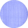 thumbnail image 1 of Ahgly Company Indoor Round Solid Blue Modern Area Rugs, 4' Round, 1 of 4