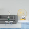 thumbnail image 2 of Figura Moderna De Una Bailarina Con Una Hoja, Escultura De Hierro, Arte Creativo, Adorno Coleccionable Para Dormitorio, Oficina, Chimenea, Escritorio, Estantería O Entrada., 2 of 8