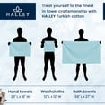 thumbnail image 3 of HALLEY Turkish Towels Set (6 Pieces) 650 GSM Highly Absorbent Super Soft 100% Cotton - 2 Bath Towels, 2 Hand Towels 2 Washcloths - Blue, 3 of 11