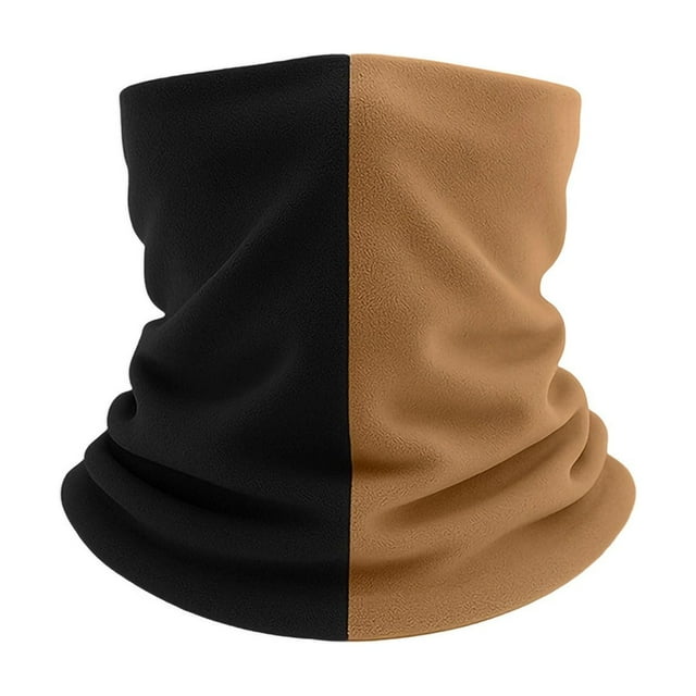 Winter Face Mask for Men, Cycling Neck Cover, Exposed Face Double-Layer, Fleece Scarf, Color Blocked