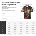 thumbnail image 3 of Picia Eerie Skull Holding Another Gentle Cotton Regular Fit Short Sleeve Casual Hawaiian Shirt for Men-Small, 3 of 8