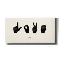 Epic Graffiti 'Sign Language IV' by Emma Scarvey, Canvas Wall Art, 60"x30"