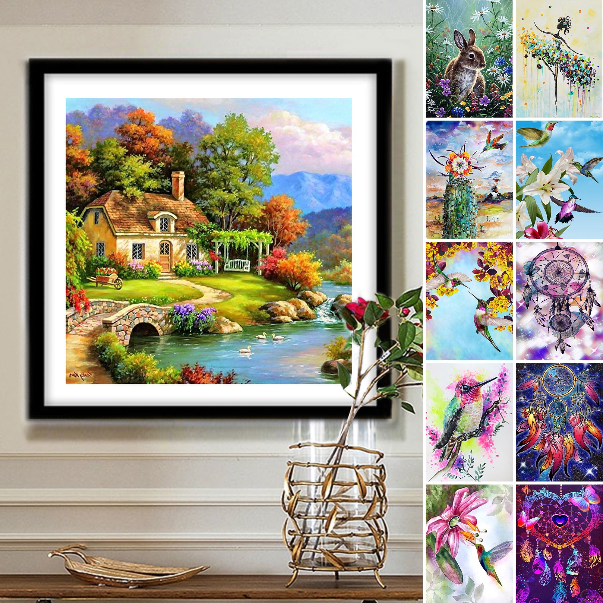 Full Drill DIY 5D Diamond Painting Embroidery Cross Crafts Stitch Kit Home Decor 