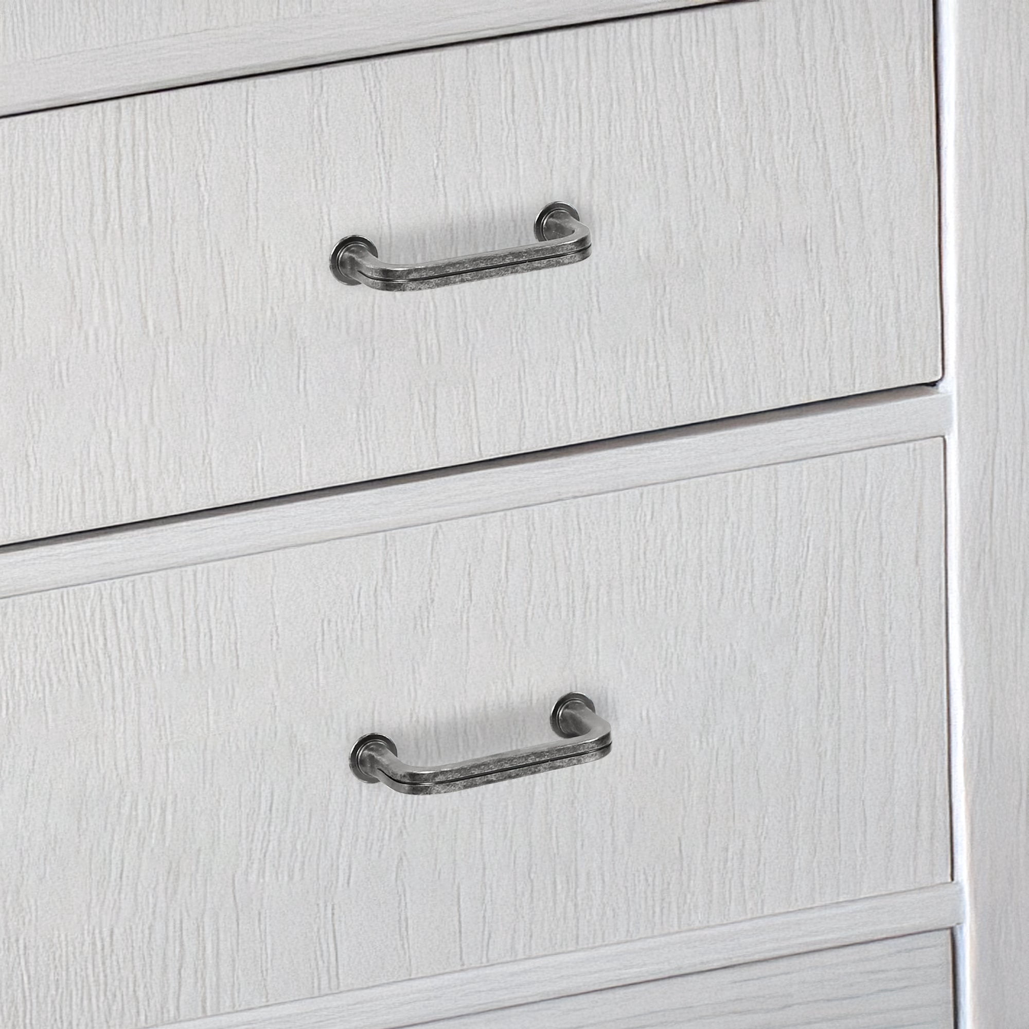 Lumi Home Furnishings Drawer Pull Classic 3" Antique Nickel 4-Pack