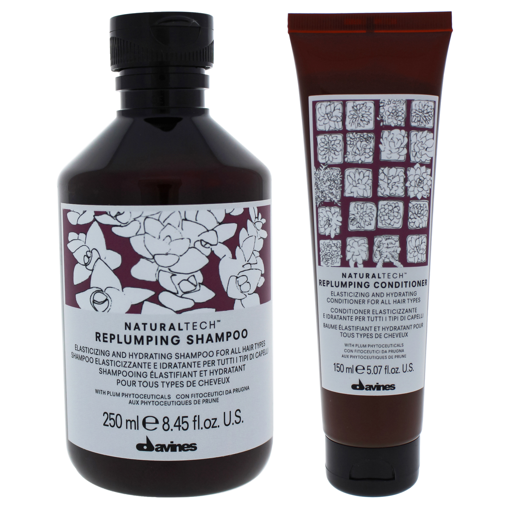 Davines Naturaltech Replumping Shampoo and Conditioner Kit