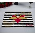thumbnail image 2 of PKQWTM Creativity card with gold glitter bird flamingo Kitchen Dining Table Mats Placemats Size 12x18 Inches, Set of 2 Pieces, 2 of 2