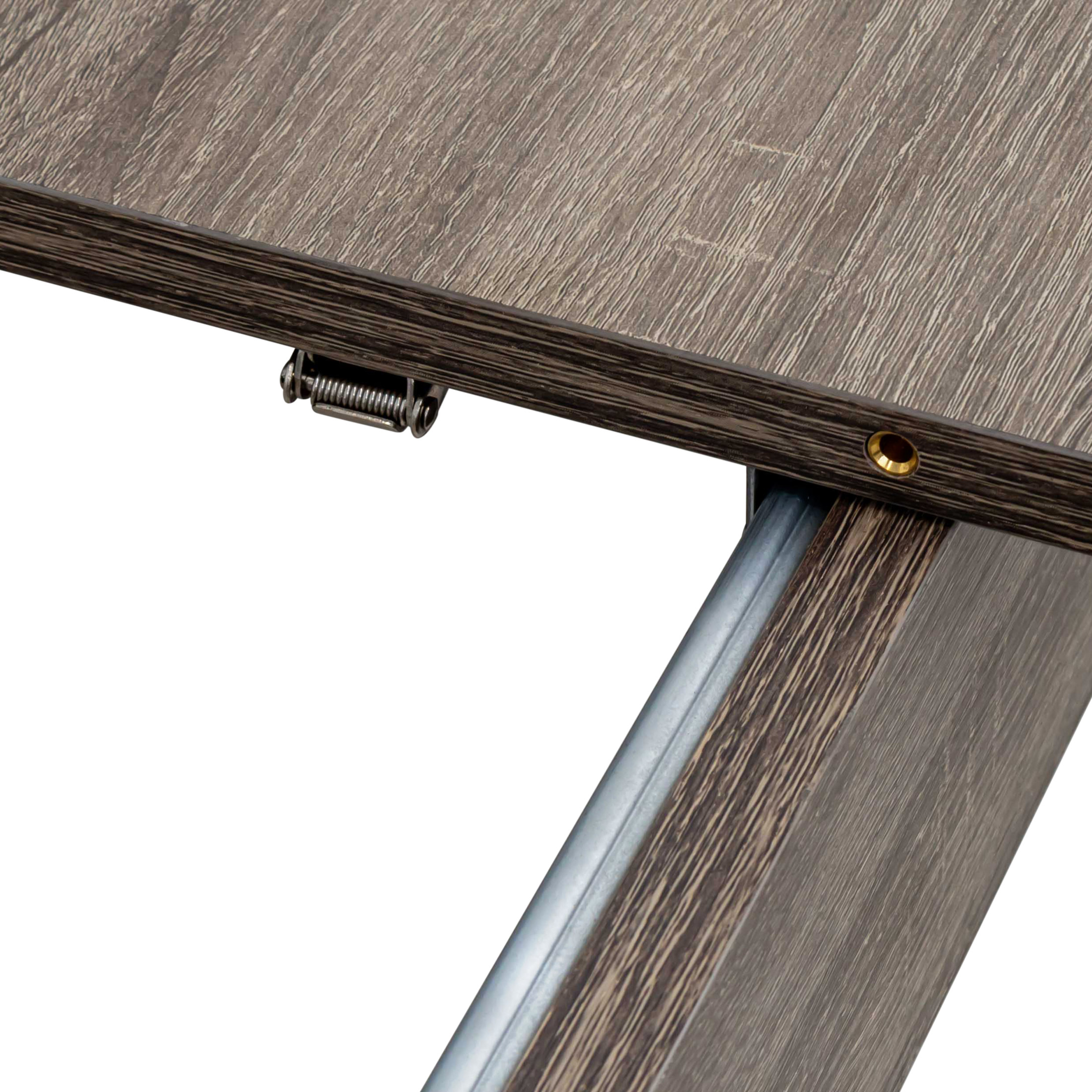 Noble House Lauren 106.5" Extendable Dining Table, Woodgrain Top, Modern Rectangular Wooden Kitchen Table, Dark Oak