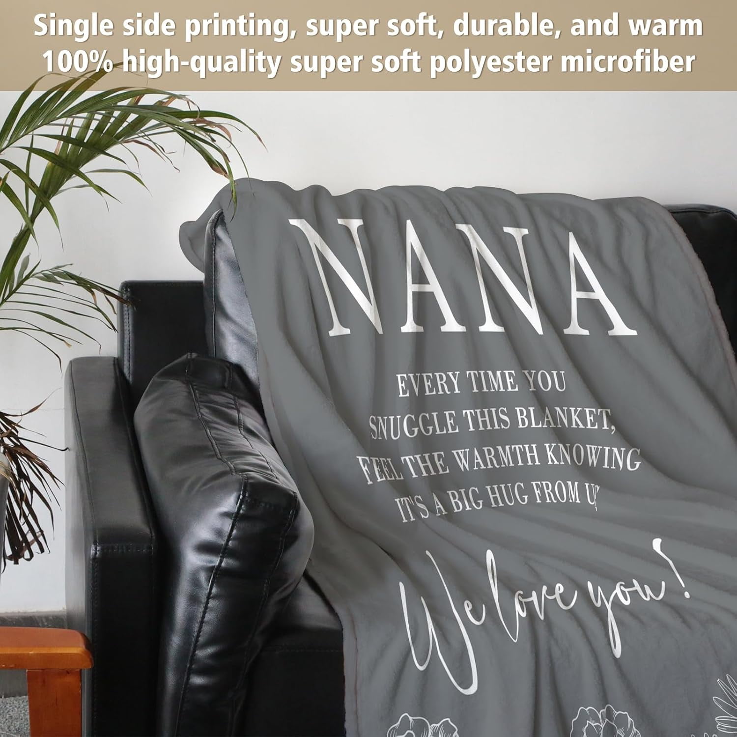 Nana Gifts, Gifts for Nana Blanket, Nana Birthday Gift from Grandkids, to My Nana Grandma Throw Blanket