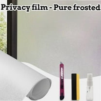 1 Count Window Privacy Film Frosted Glass Static Cling UV Sun Blocking Heat Control Window Tint Day and Night Insulation Home Bathroom Door Decorative Frosting Cover