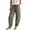 C-Green270, variant on Bohemian Linen Pants Women Harem Loose Fit Casual Drawstring Summer Lightweight Beach Pants With Pockets Soft Trousers