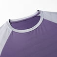 thumbnail image 5 of Workout Shirt for Men Ice Silk Quick Drt Short Sleeve Active Athletic Summer Gym Shirt Purple XXL, 5 of 7