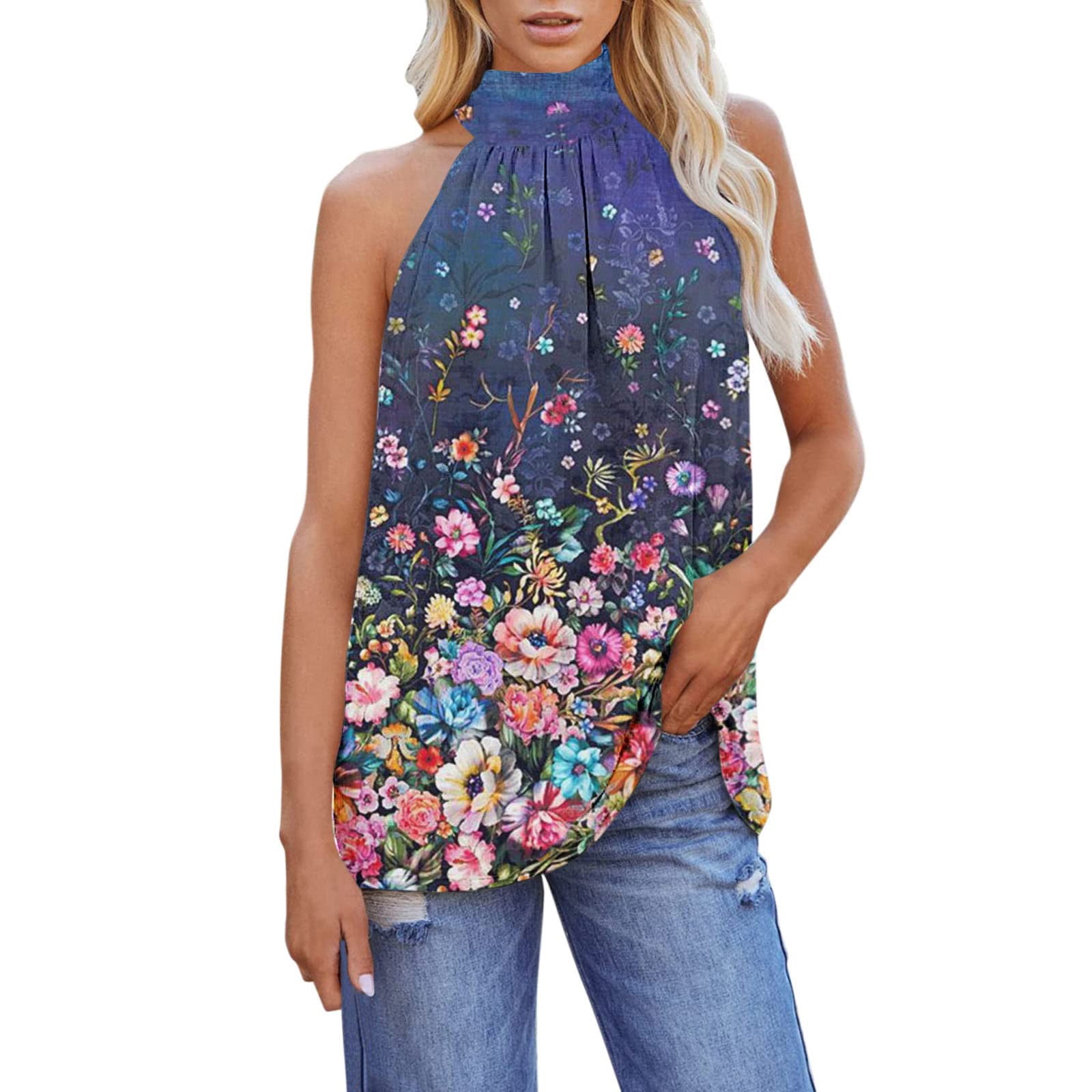 high neck summer blouses