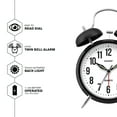 thumbnail image 4 of SHARP Twin Bell Quartz Analog Alarm Clock, Black, Loud Alarm, Battery Operated, 4 of 6
