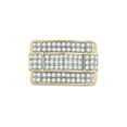 thumbnail image 2 of 10kt Yellow Gold Mens Round Diamond Arch Cluster Ring 1 Cttw, 2 of 4