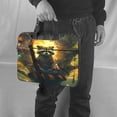 thumbnail image 5 of Lsque Tree Meditating Raccoon Pattern Laptop Bag – Portable & Slim Single-Shoulder Computer Case with Adjustable Strap, Protective, Lightweight for 13”/14”/15.6” Laptops, 5 of 8