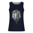 thumbnail image 4 of Nfurl Mens Tank Tops Big and Tall Muscle Workout Shirt Funny Lion Animal Graphic Shirts Gym Workout Running Bodybuilding Tshirts Athletic Sleeveless Summer Tees, 4 of 4