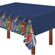 Unique Multicolor Rectangular CORNET PJ Masks Plastic Table Cover (54" x 84") 1 Count - Reusable Plastic Tableware, Perfect Party Decorations for Themed Events & Birthday Celebrations