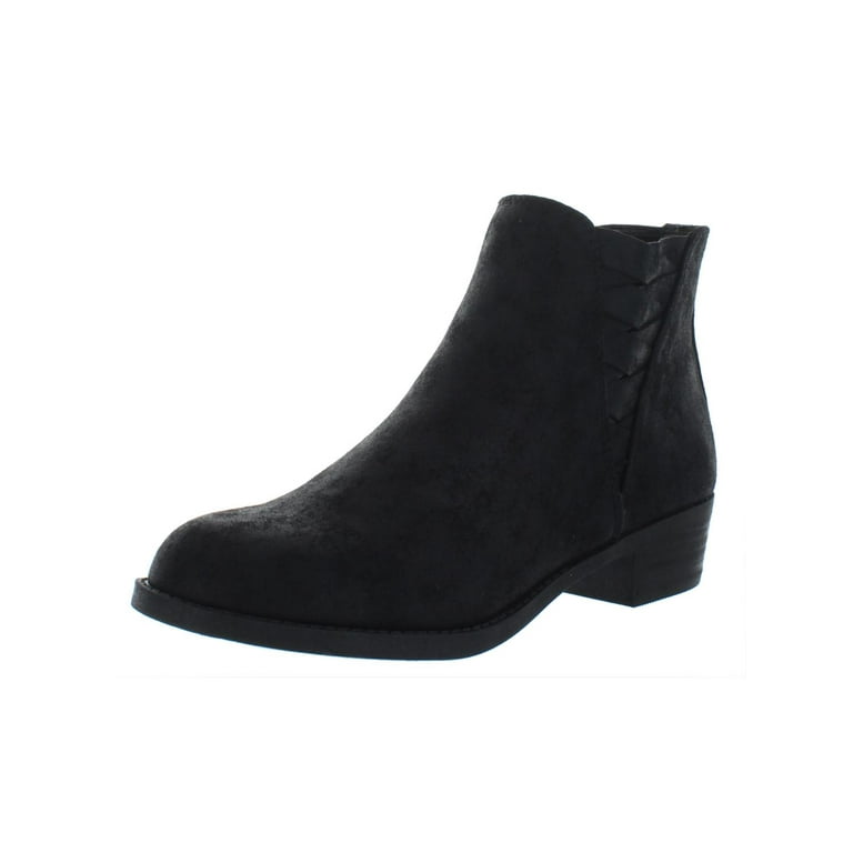 Carlos by Carlos Santana Womens Bert Faux Suede Ankle Booties Black Size 7 M