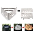 thumbnail image 1 of Lixada Portable en Acier Inoxydable Léger Bois Cuisine Extérieure Pique-Nique Camping Randonnée, 1 of 1