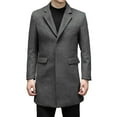 thumbnail image 3 of Men's Fashion Lapel Button Down Long Sleeve Mid Length Cardigan Jacket with Pockets and Back Slit for Daily Wear, 3 of 5