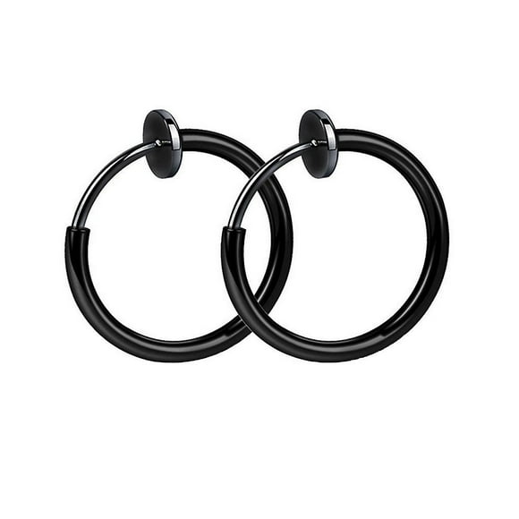 Pendientes retráctiles falsos con clip para el cuerpo, nariz, labios y orejas, 2 unidades