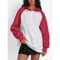 thumbnail image 2 of Trendy Queen Oversized Hoodies for Women Pullover Fleece Fall Sweatshirts Fashion Y2K Outfits Clothes 2025 White CoffeeGrey M .., 2 of 6