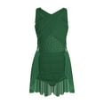 thumbnail image 3 of TSSOE Lyrical Dance Dress for Girls Latin Jazz Ballet Dance Leotard Dress Skating Ballroom Dancewear Green 12, 3 of 5