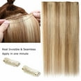 thumbnail image 6 of Benehair Clip In 100% Remy Real Hair Extensions Thick One Piece Hair Extensions Weft 3/4 Full Head Straight Hair Highlight Blonde Soft, 6 of 13