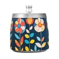 thumbnail image 7 of Yayeee Ashtray with Lid for Cigarette Smokeless Stainless Steel Home Ash Holder, Simple Floral, 7 of 7