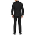 thumbnail image 2 of Alberto Nardoni Black Suit Slim Skinny European Fit Vested 3 Pieces Suit Notch Lapel Side Vented, 2 of 3