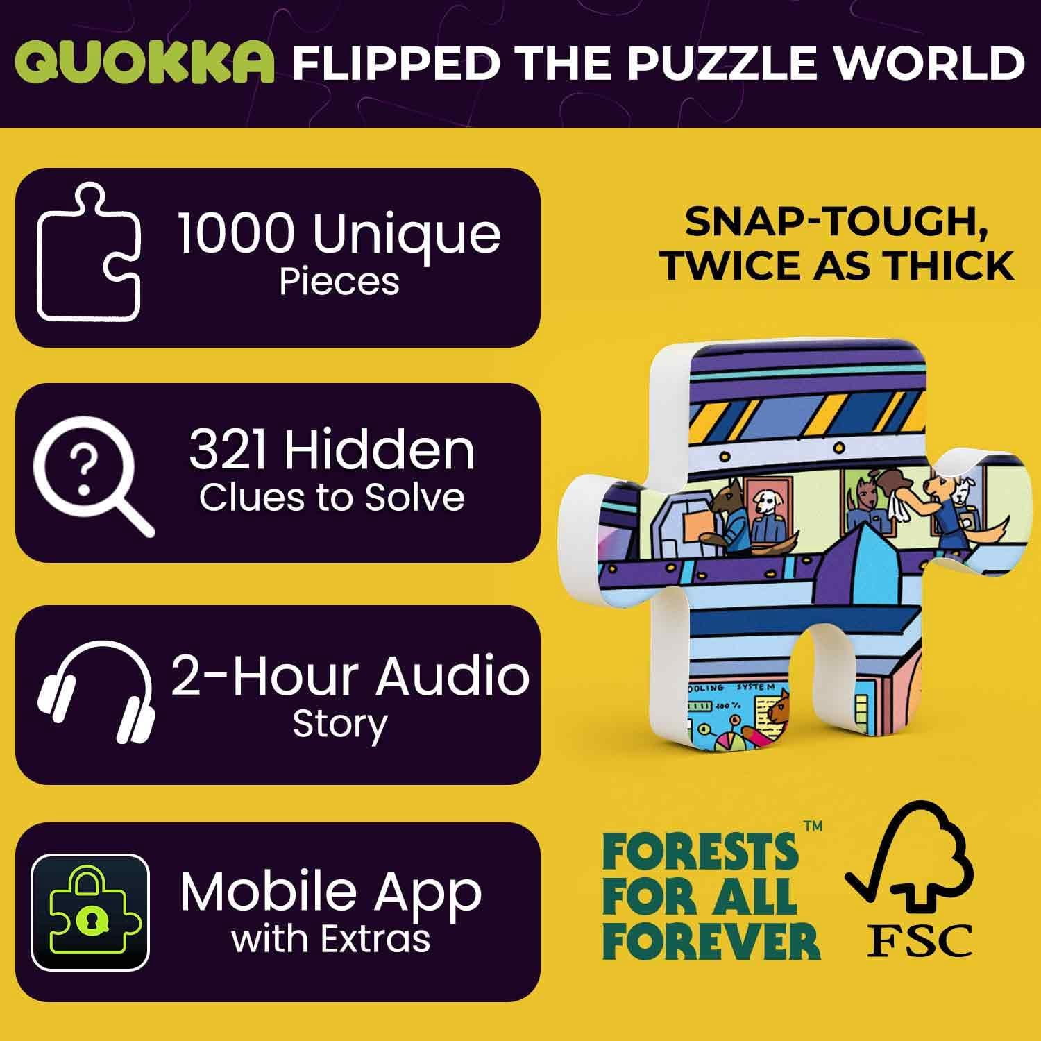 Quokka 1000 Piece Jigsaw Puzzle for Adults - Challenge Puzzle Gifts in Premium Box Fun Galaxy Dogs