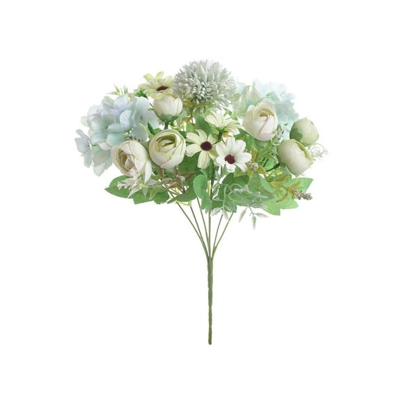 Artificial Rose Single Stem Silk Flower - 12.2" Real Touch Fake Rose for Wedding Home Decor Party Eco-Friendly Lifelike Floral Gift (Blue)