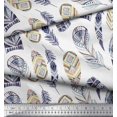 thumbnail image 2 of Soimoi Cotton Poplin Fabric feather African Printed Fabric 1 Yard 56 Inch Wide, 2 of 3