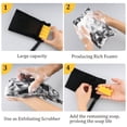 thumbnail image 5 of Soap bags and soap bags of different roughness for showers, body washes, bath sponges, exfoliating soap bagsGrey + Black, 5 of 7