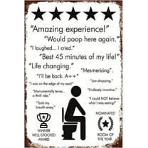 NICKSUN Bathroom Decor Amazing Experience Metal Tin Sign