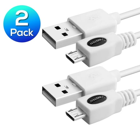 2 Pack Insten 10' 3M Micro USB Data Sync Charger Cable for Android Smartphone Cell Phone Universal 10FT Samsung Galaxy J1 J3 J7 2017 2016 Express 3 Prime / LG Stylo 3 2 Plus Stylus Aristo Tribute (Best Hd Icon Pack For Android)