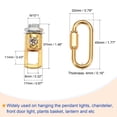 thumbnail image 3 of Unique Bargains 3mm Thick 1.83m Long Hook Loops Connectors Pendant Light Fixture Chain Gold 1 Set, 3 of 5