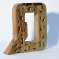 thumbnail image 5 of HANDMADE ECO-FRIENDLY "Q" WOOD ALPHABET LETTER BLOCK FOR WALL MOUNT & TABLE TOP DÉCOR- , Natural-Gold Foil Color, Traditional Design, Letter Block For Study Room, Kids Room, Living Room, Hall, Offices, 5 of 5