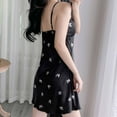 thumbnail image 6 of JIUKE Nightgowns for Women Spaghetti Strap V Neck Nightshirts Printed Comfy Short Sleep Dress with Built in Bra, 6 of 7