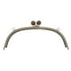 thumbnail image 2 of Arco de Cierre de Broche de Metal con Cabeza de de 24,5 Cm/9,64 Pulgadas para Bolso con Asa, Monedero Artesanal café perfecl Broche del beso del marco metálico, 2 of 8