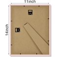 thumbnail image 5 of chalian 11x14 Picture Frame Set of 4, Display Pictures 8x10 with Mat or 11x14 without Mat, Gallery Wall Frame Set for Wall or Tabletop, Engineered Wood with Shatter Resistant Plexiglass, Pink, 5 of 16