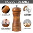 thumbnail image 4 of Wood Salt and Pepper Grinder Mill - Manual Wooden Salt Grinder Pepper Mill Shakers Refillable with Adjustable Coarseness Ceramic Rotor,style1，G186933, 4 of 7