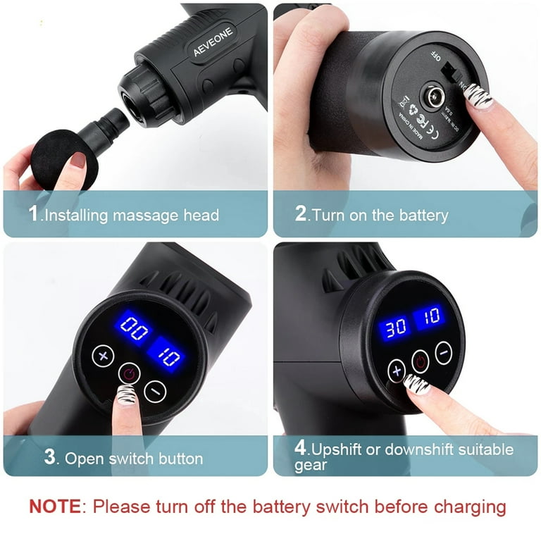 AEVEONE Massage Gun Deep Tissue 30 Speeds Handheld Muscle Massager Personal Body Vibration Deep Electric Percussion Sports Massage Gun for Athletes ... AEVEONE Massage Gun Deep Tissue 30 Speeds Handheld Muscle Massager Personal Body Vibration Deep Electric Percussion Sports Massage Gun for Athletes ...