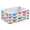 Colorful Watercolor Hearts, variant on Fabric Storage Bins Foldable Cube For Home Organization Baskets Bright Green Cream-colored Checkered