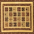 thumbnail image 1 of Ahgly Company Indoor Square Abstract Brown Modern Area Rugs, 7' Square, 1 of 4