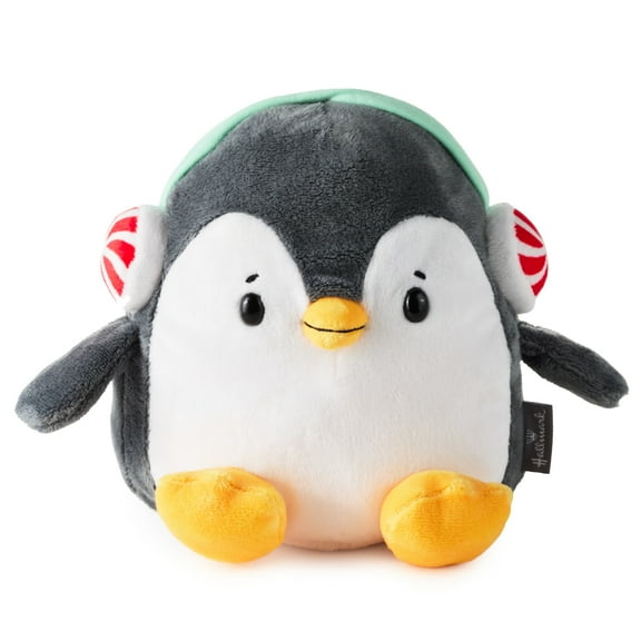 Hallmark Christmas Penguin Plush with Peppermint Ear Muffs, 8" H