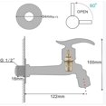 thumbnail image 5 of SHAR Dragon Design Rustic Brass Wall Mount Faucet, 5 of 5